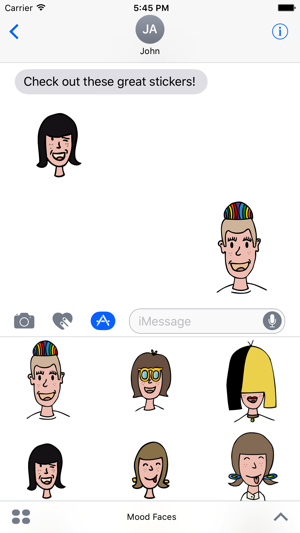 Mood Faces Stickers for iMessage(圖2)-速報App