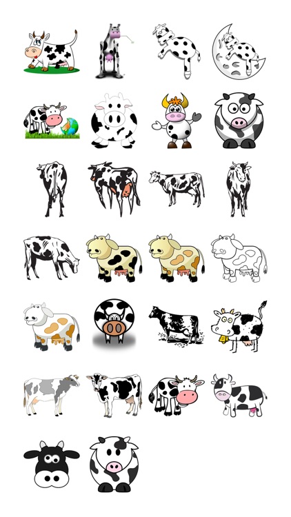 Farm Cows One Sticker Pack