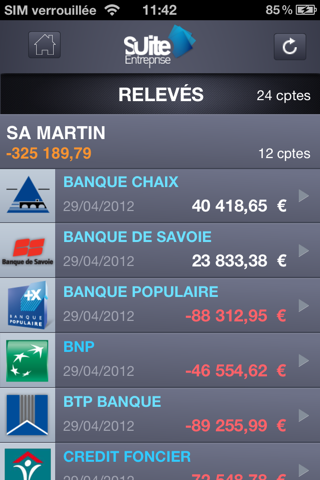 Suite Entreprise Mobile Banque de Savoie screenshot 2