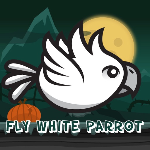 Fly White Parrot Icon