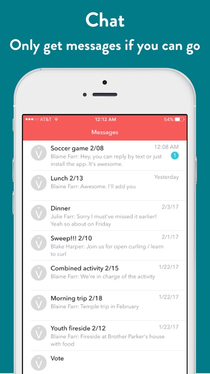 WeVyte Group Invites: Plan, Chat & Meetup by Text screenshot-4
