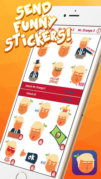 How to cancel & delete Mr. Orange in Charge – Stickers for iMessage from iphone & ipad 3