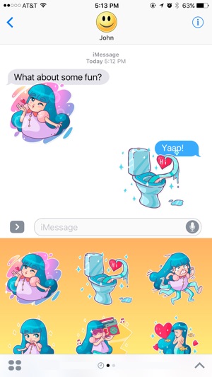 Charming Girl Octopus Stickers(圖2)-速報App