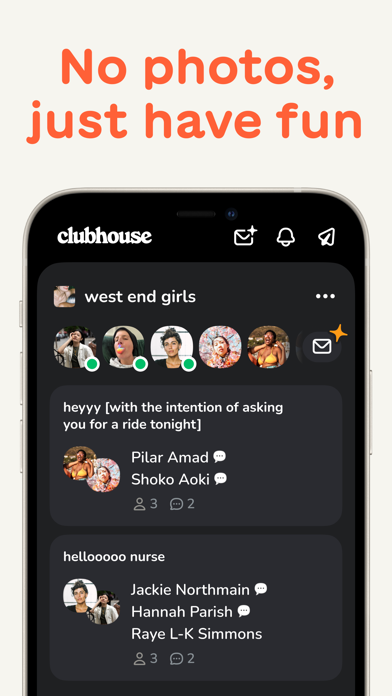 Clubhouse iPhone app afbeelding 4