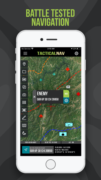 Tactical NAV iphone images