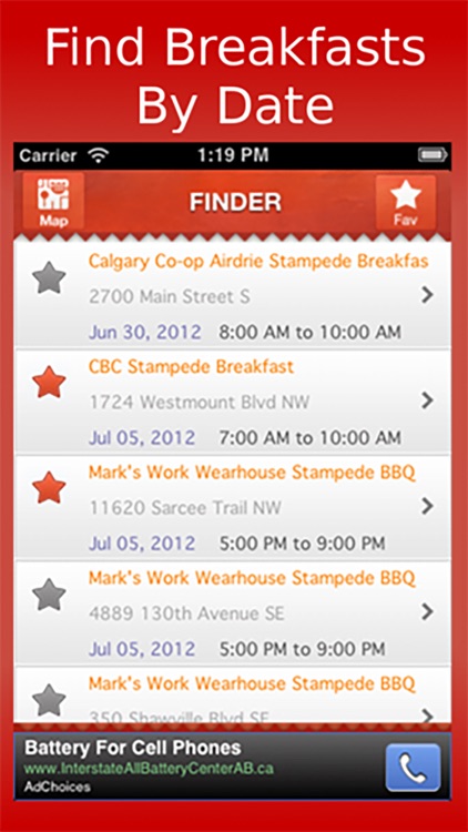 Free Stampede Breakfasts screenshot-3