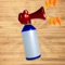 Turn your device into a loud portable air horn that fits right into your pocket
