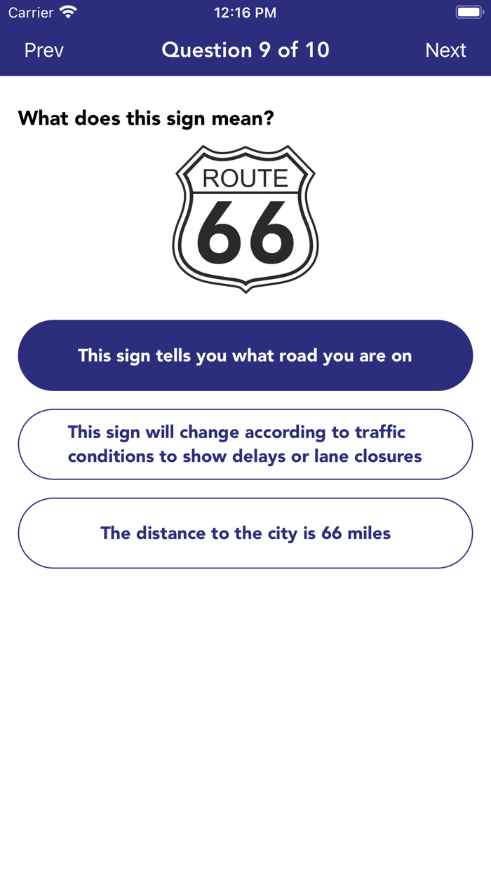 US Driving Knowledge Test DMV