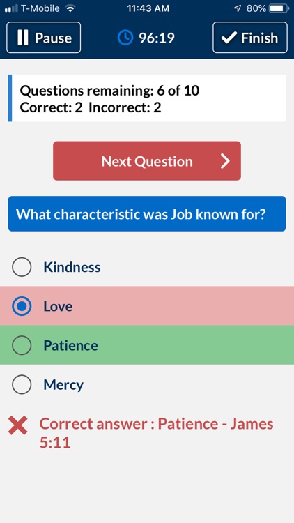 Bible Trivia Quiz - No Ads screenshot-4