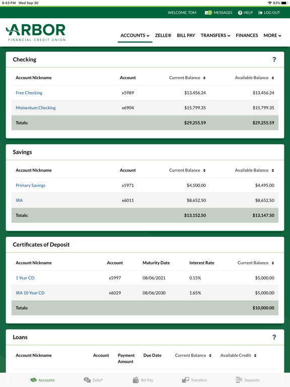 Arbor Financial Mobile Banking screenshot 2