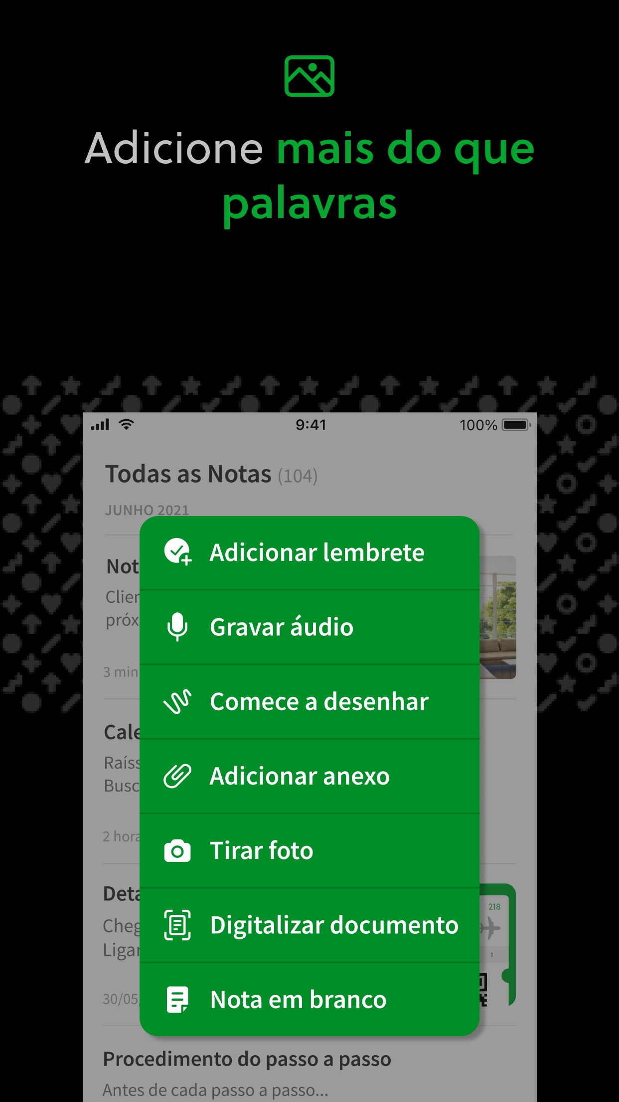 Screenshot do app Evernote