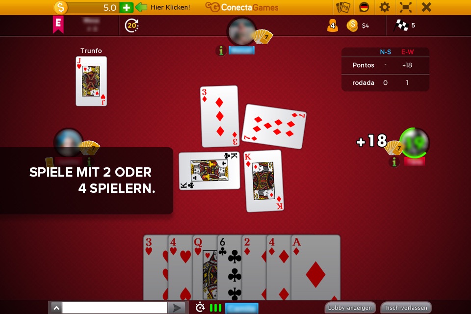 Sueca Multiplayer Game screenshot 3