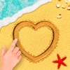 Sand draw: Make beach drawings