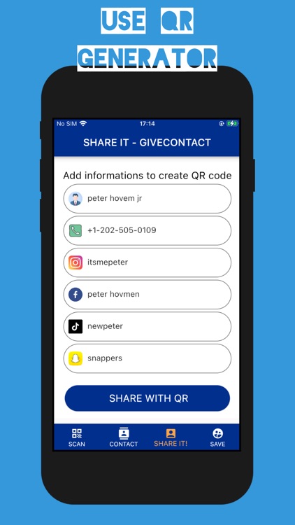 Give & Get contact Share it screenshot-4