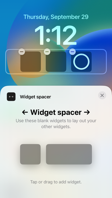 Widget spacer - empty, clear!