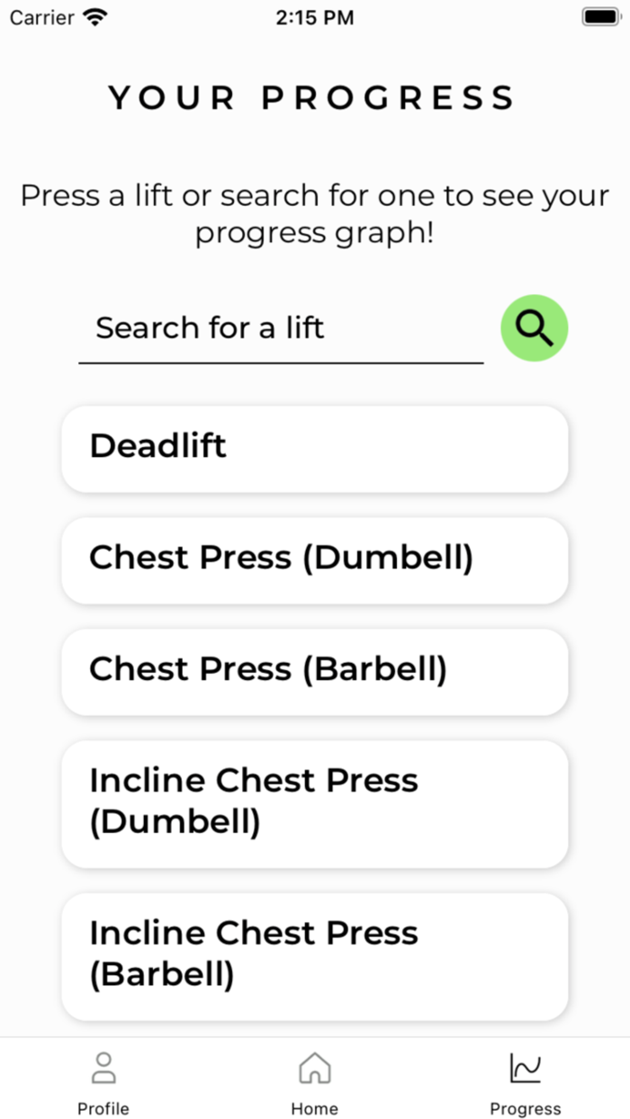 LIFT Workout Tracker