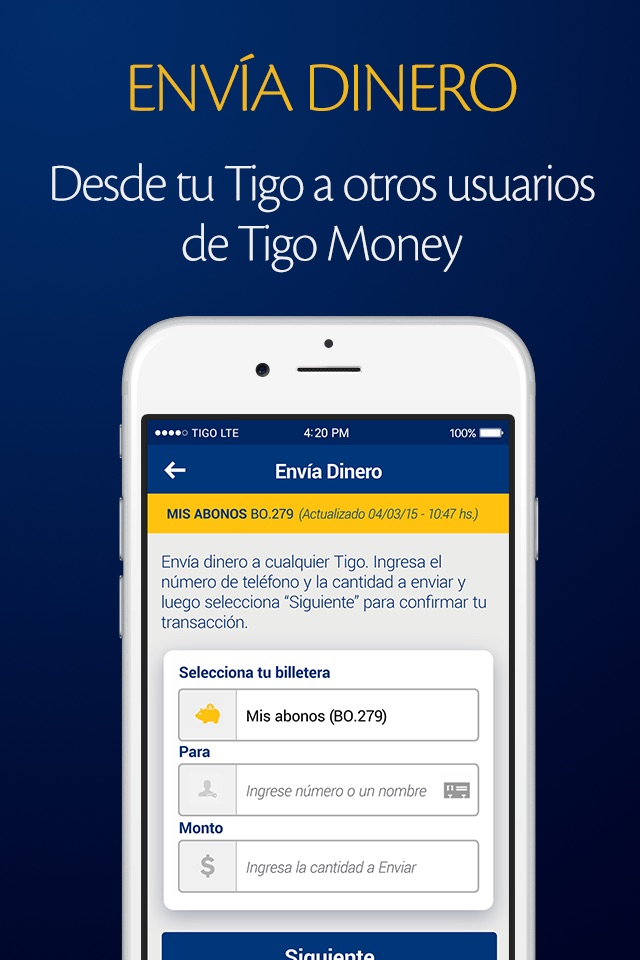 Tigo Money Bolivia screenshot 3