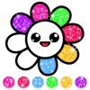Icon Glitter Coloring Book: Paint