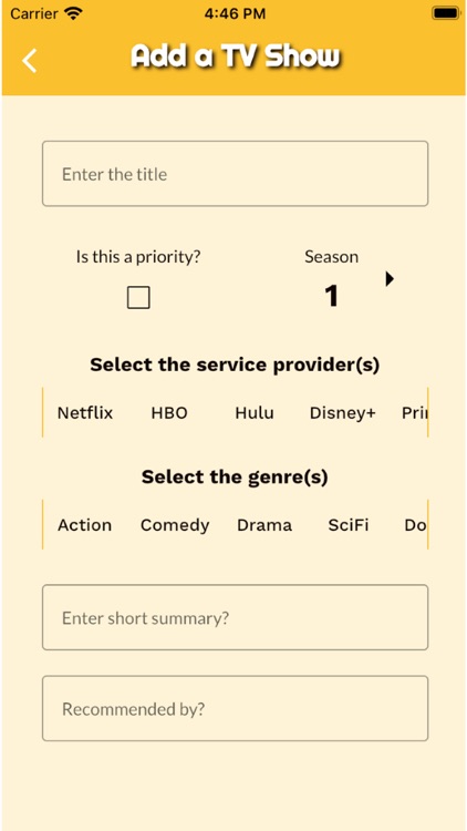 Ketchup: Media Watchlist