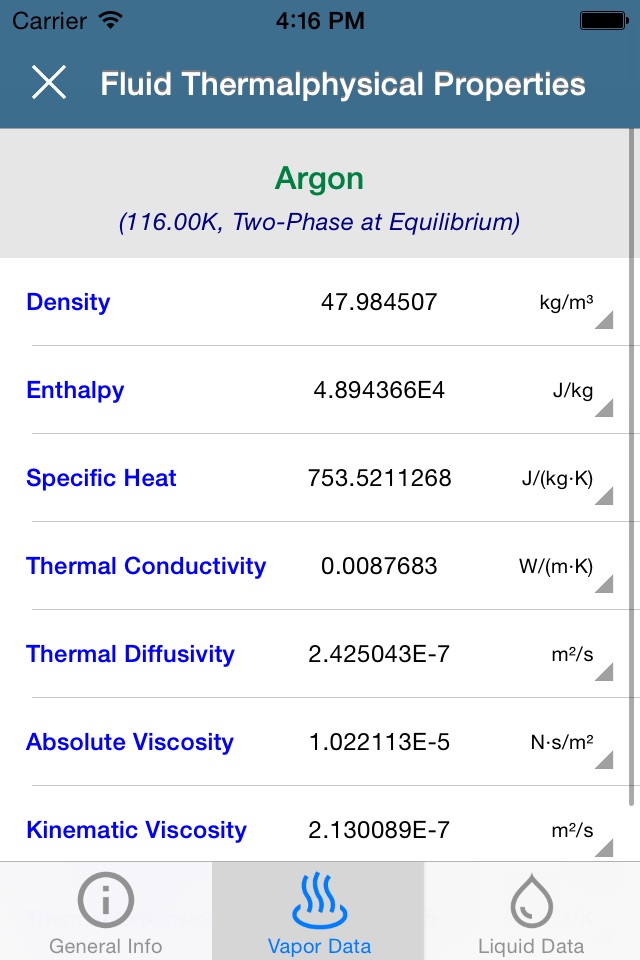 Thermal-Hydraulic Database screenshot 4