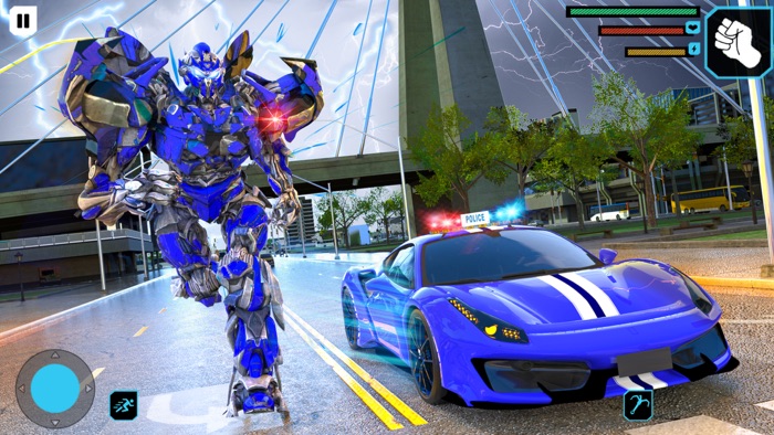 Police Robot War Car Games 3D