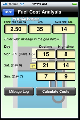 FuelAdvisor for iPhone screenshot 2