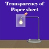 Transparency of Paper sheet