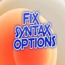 Fix syntax options