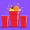 Swipe to throw your ping pong ball to fill all the cups and win all levels