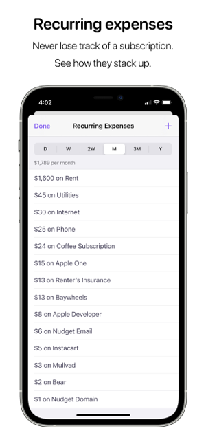 ‎Nudget: Spending Tracker Screenshot
