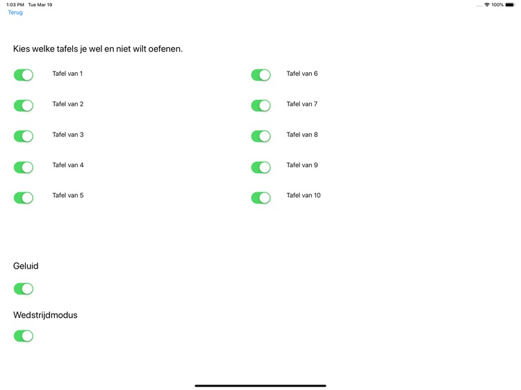 Sommentrainer tafeltjes