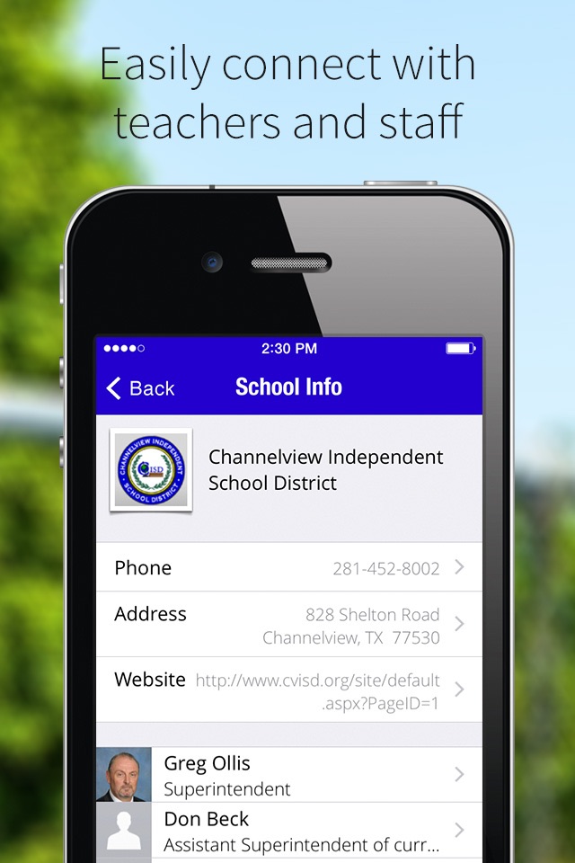 Channelview ISD screenshot 2