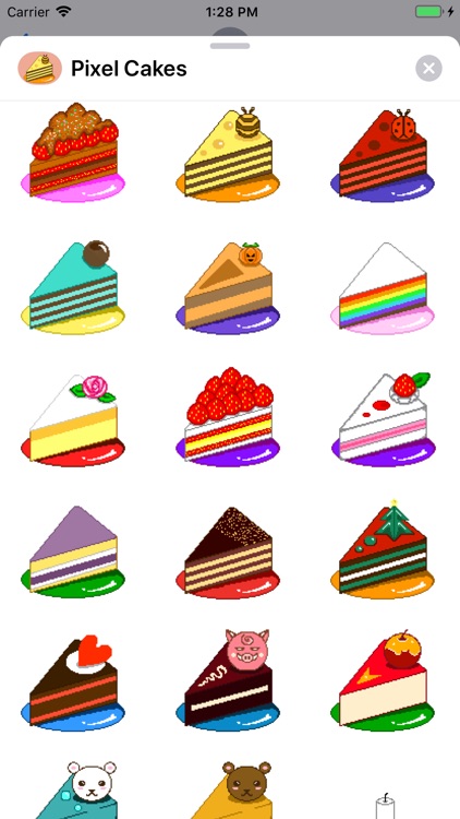 Pixel Cake Wonder Art Stickers