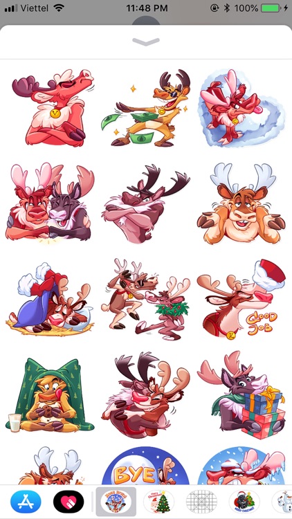 Christmas Reindeer Fun Sticker