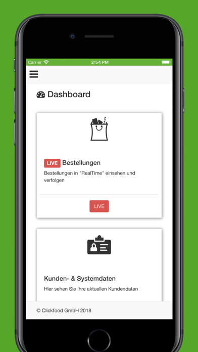 Clickfood Kundencenter screenshot 2