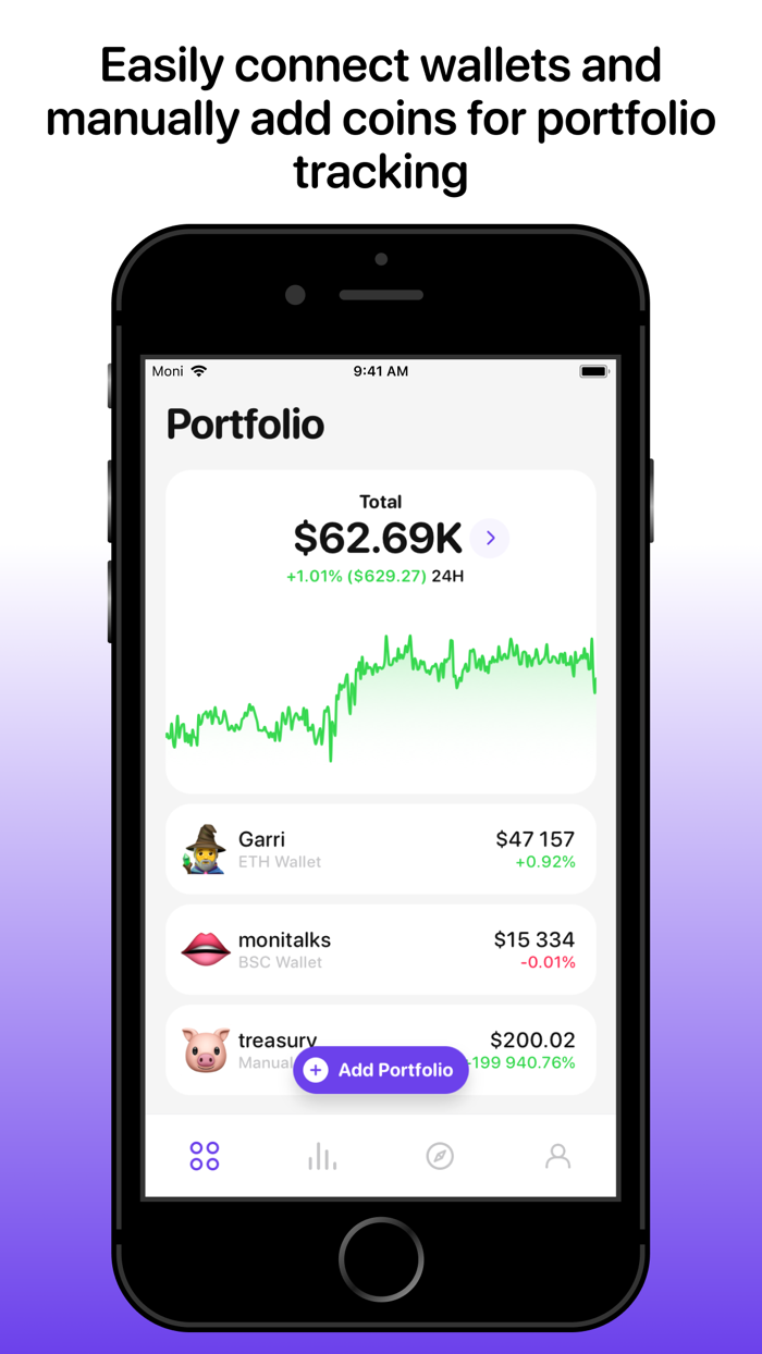 Moni cryptocurrency portfolio