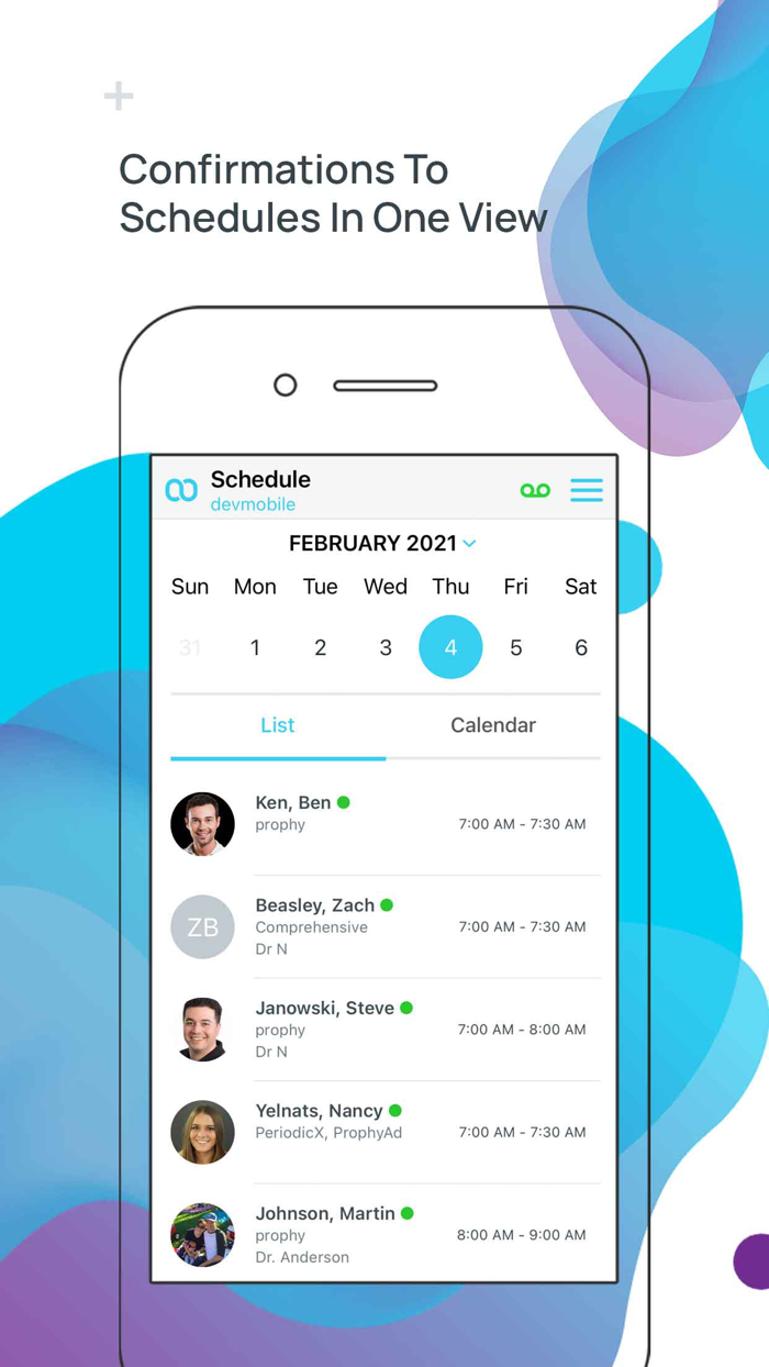 Weave - Text, Call  Schedule