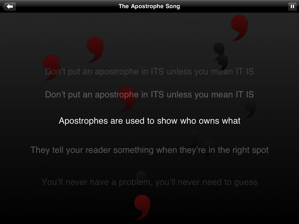 The Apostrophe Song screenshot 2