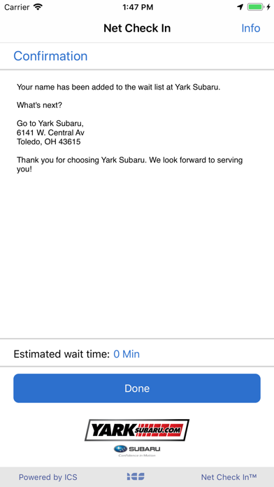 Net Check In - Yark Subaru screenshot 3