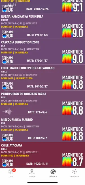 Captura 5 Mapas de Terremotos - eQuake iphone
