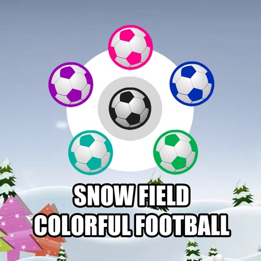 Snow Field Colorful Football