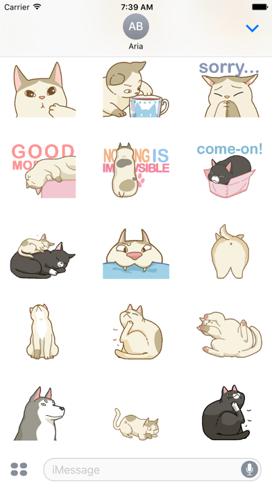 Cute Cat And Friends Stickers screenshot 3