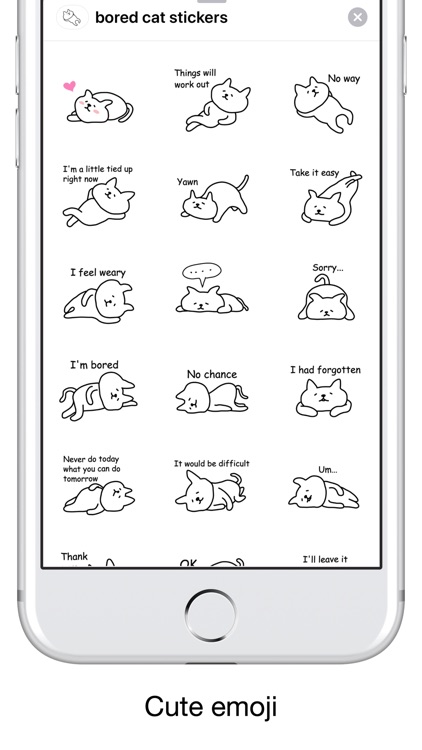 Bored cat - Emoji and Stickers