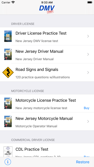 New Jersey DMV Test Prep Screenshot 1