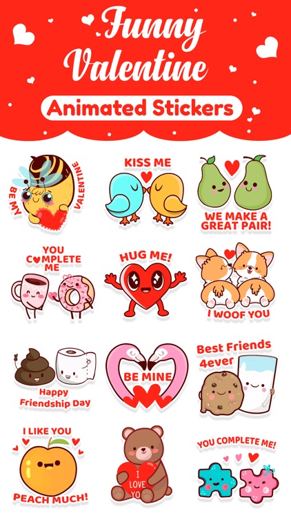 Love Puns: Animated Stickers