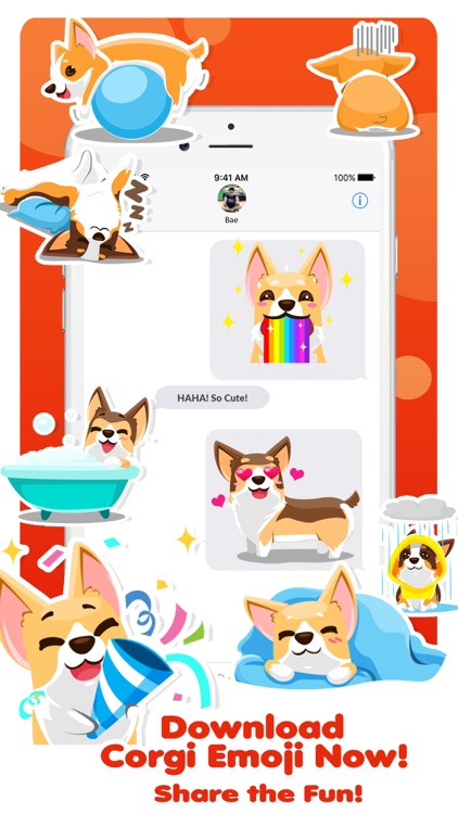 Welsh Corgi Emojis Dog Sticker screenshot-4