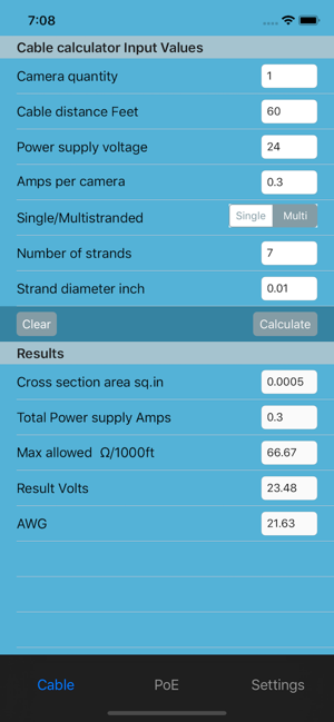 CCTV Cable and PoE Calculator(圖2)-速報App