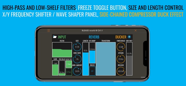 BLEASS reverb AUv3 AudioPlugin