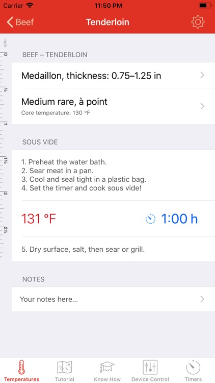 Sous Vide °Celsius