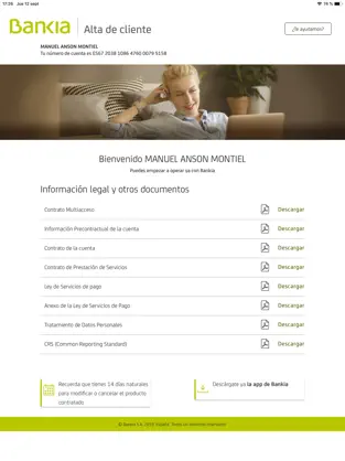 Screenshot 5 Alta Cliente Bankia iphone